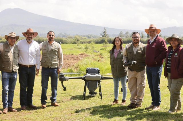 Reforestación con drones supera meta de 250 mil semillas sembradas: Bedolla