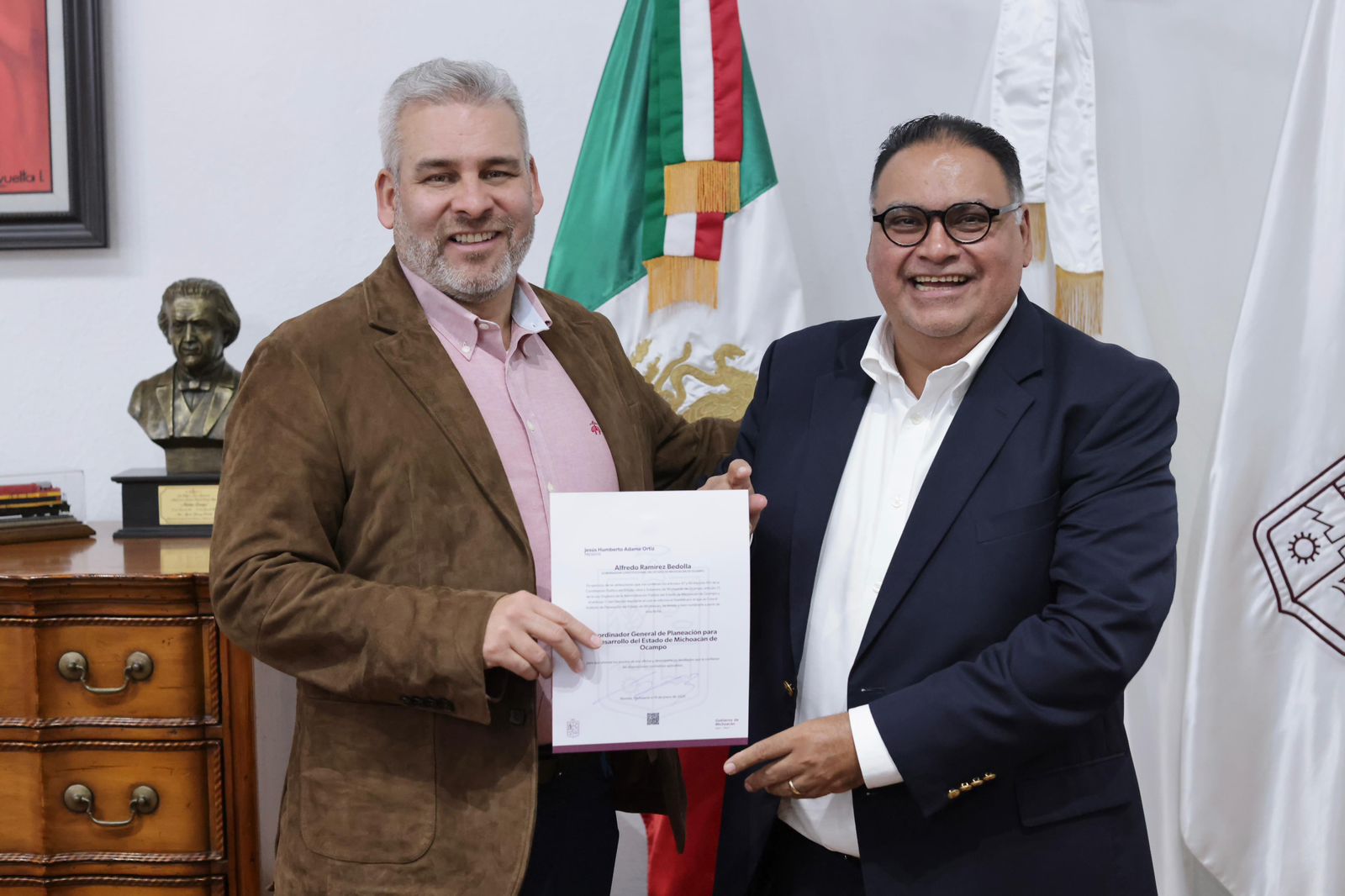 Designa Bedolla a Jesús Adame como titular de la Coordinación de Planeación para el Desarrollo del Estado