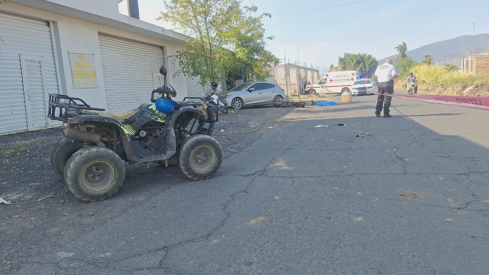 Trágico accidente de motos; hay un hombre muerto y otro herido