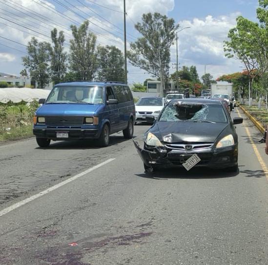 Ciclista presuntamente se lanza contra auto y resulta herido