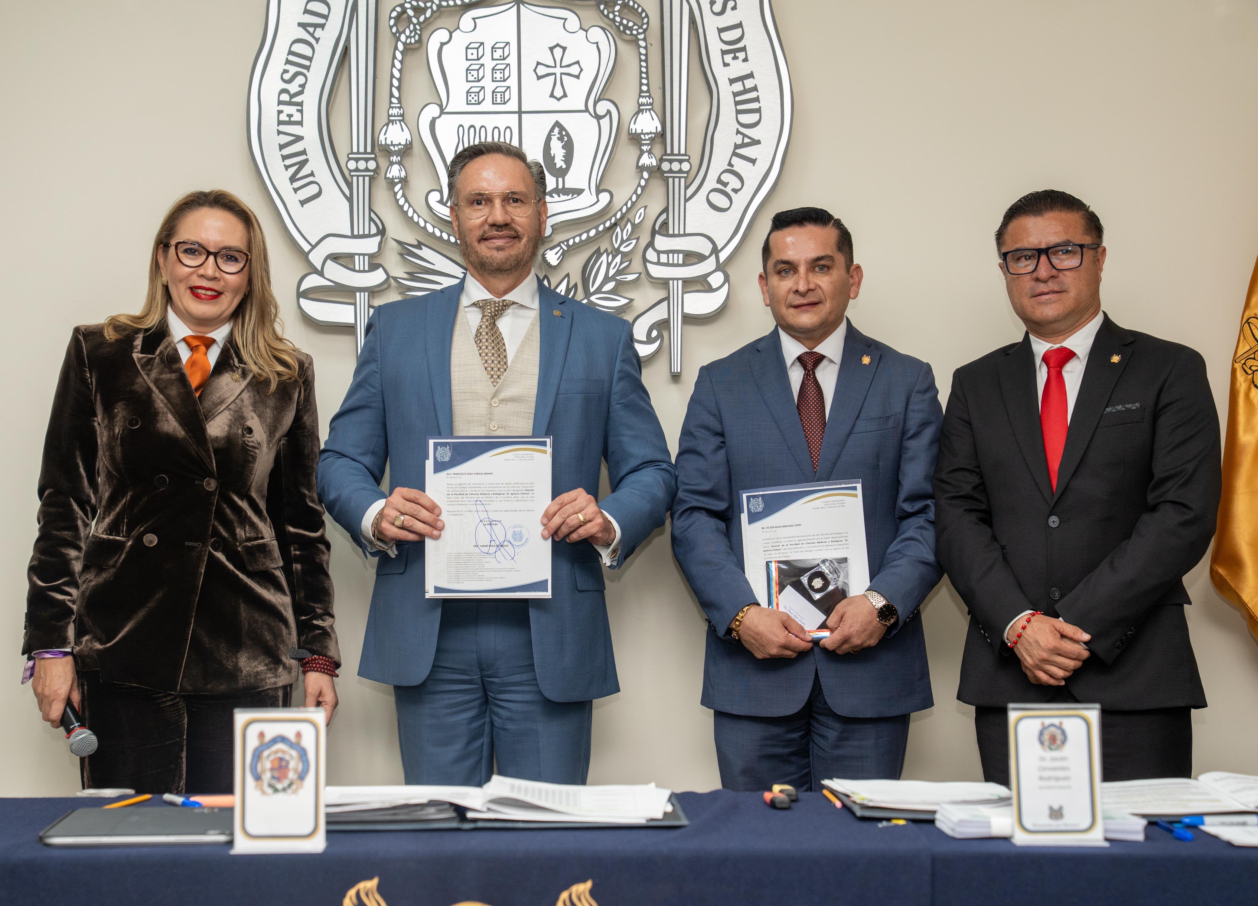 CONSEJO UNIVERSITARIO ELIGE A TITULARES DE CUATRO DEPENDENCIAS ACADÉMICAS DE LA UMSNH