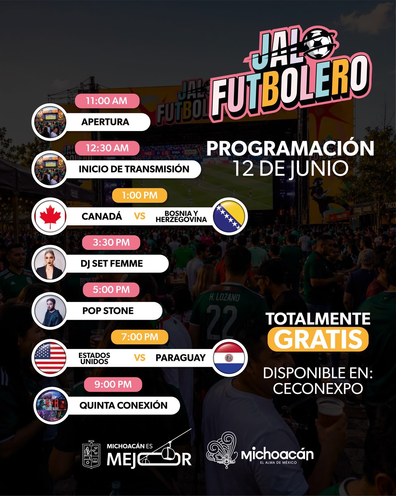 Vive la pasión mundialista en el Jalo Futbolero este fin de semana