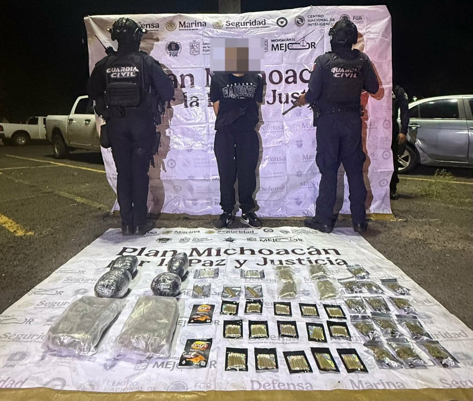 GC detiene a presunto narcomenudista en Morelia; asegura varios envoltorios de marihuana 
