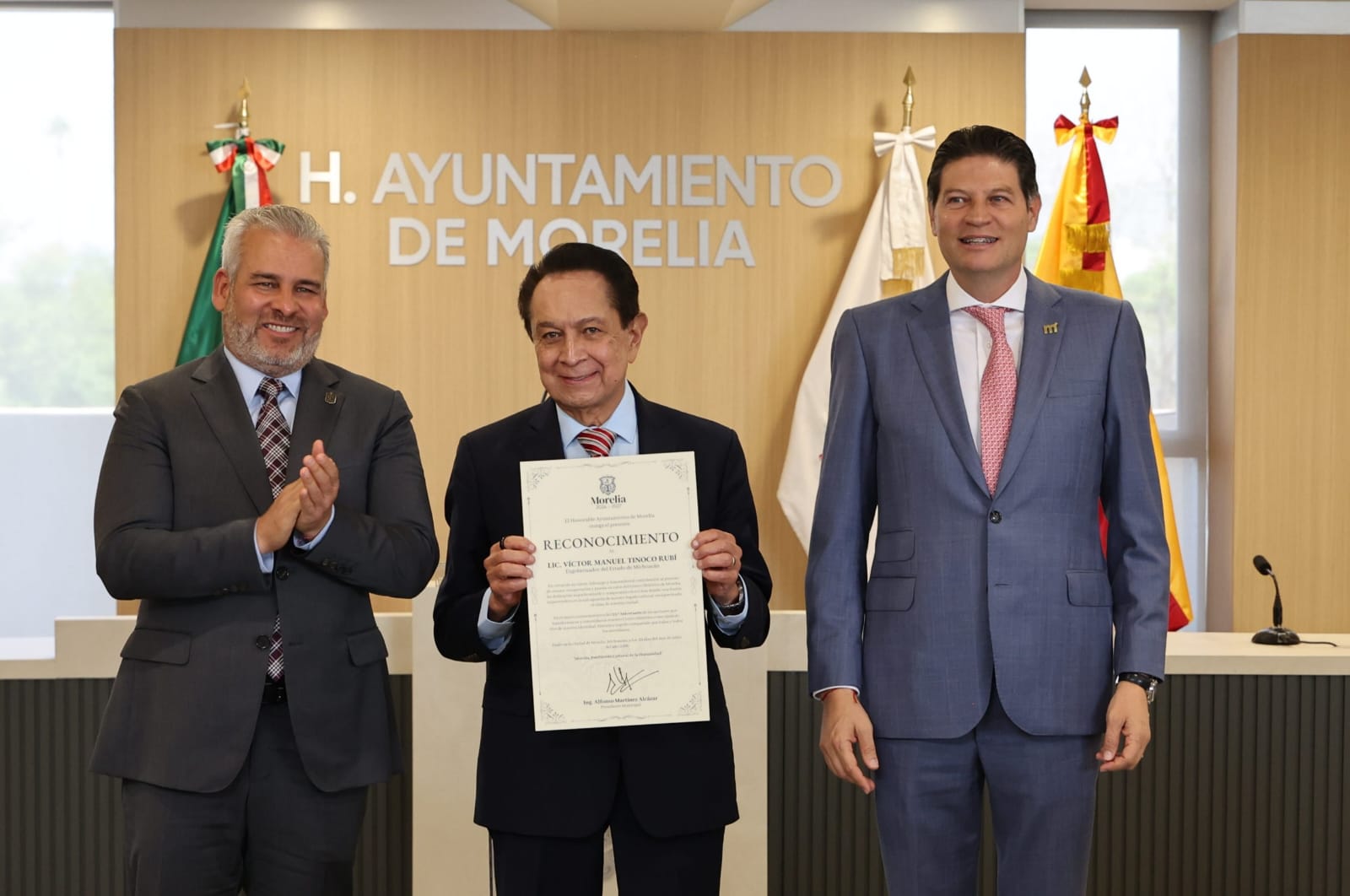 Conmemora Alfonso Martínez Alcázar 25 años del rescate del Centro Histórico de Morelia