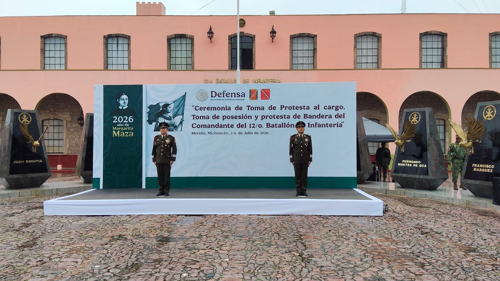 Toma protesta Comandante del 12/o. Batallón de Infantería en Michoacán 