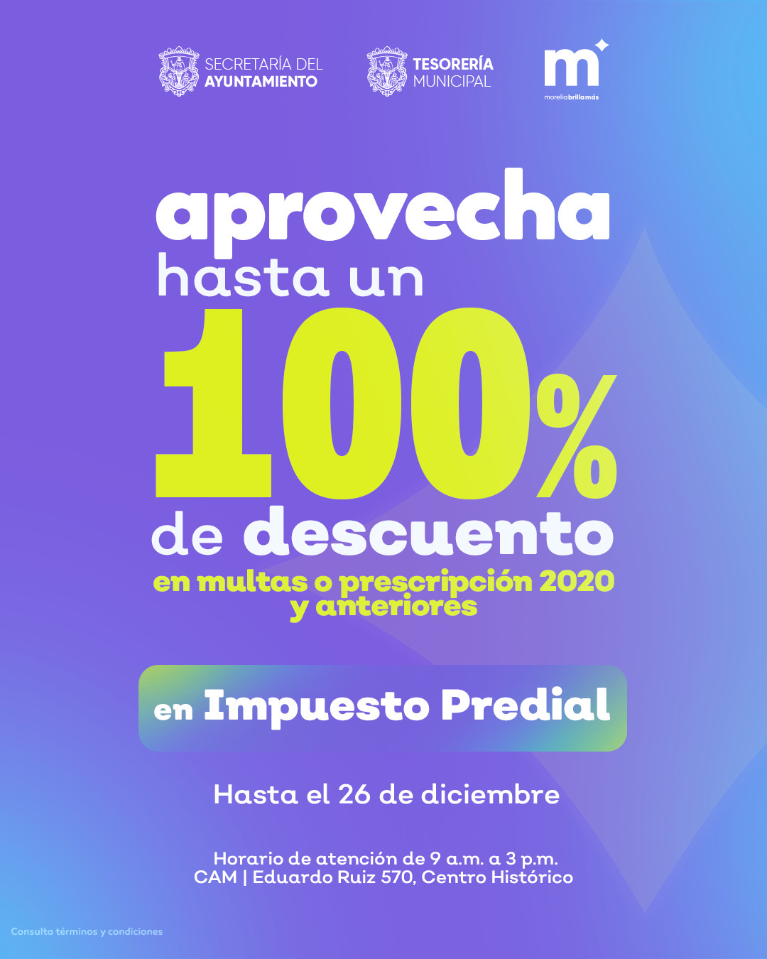 Gobierno de Morelia ofrece descuentos y beneficios para pagar tus adeudos