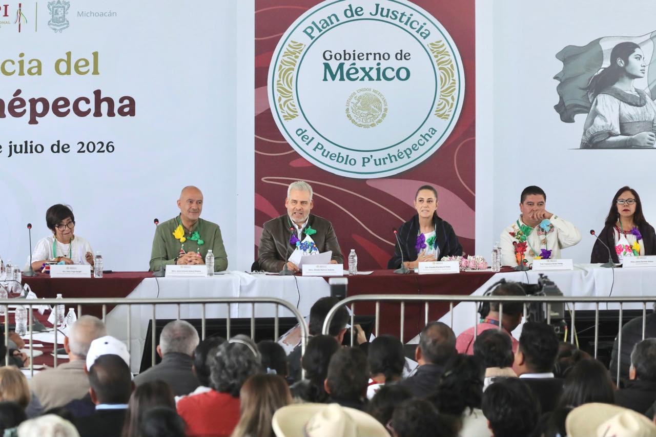 Plan de Justicia Purépecha se consolida con inversión histórica de más de 4 mil mdp: Bedolla