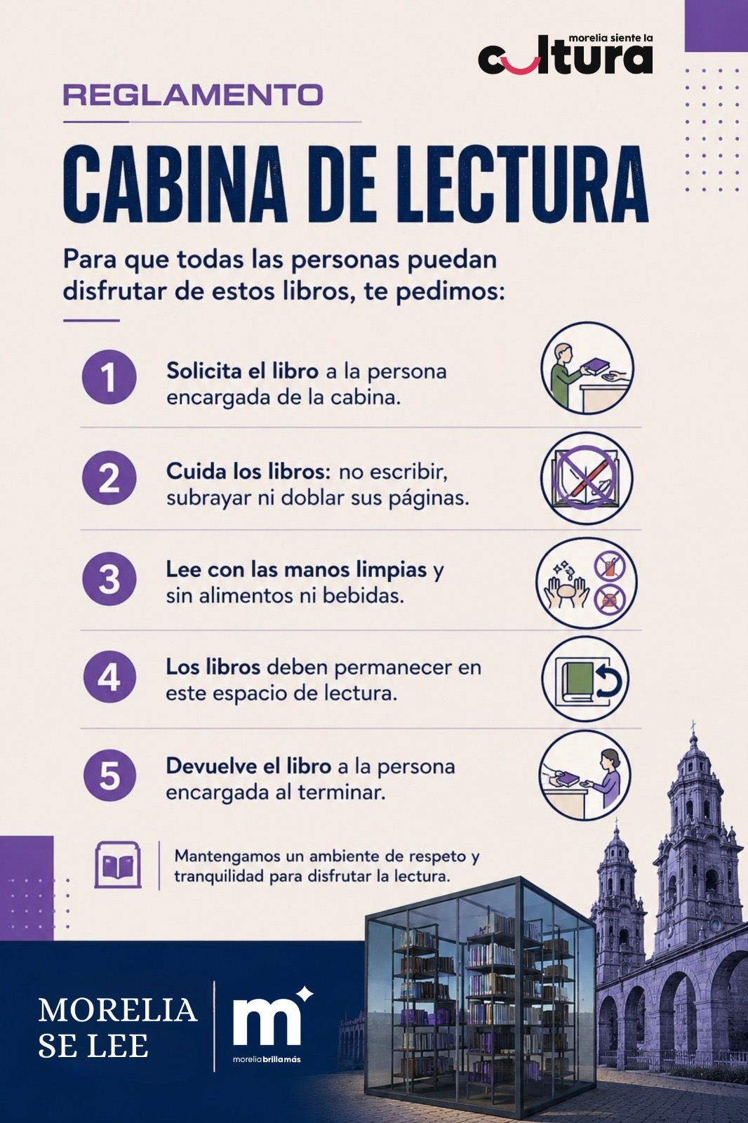 Cabinas de Lectura ‘Morelia se Lee’ superan expectativas de préstamo en exitoso arranque