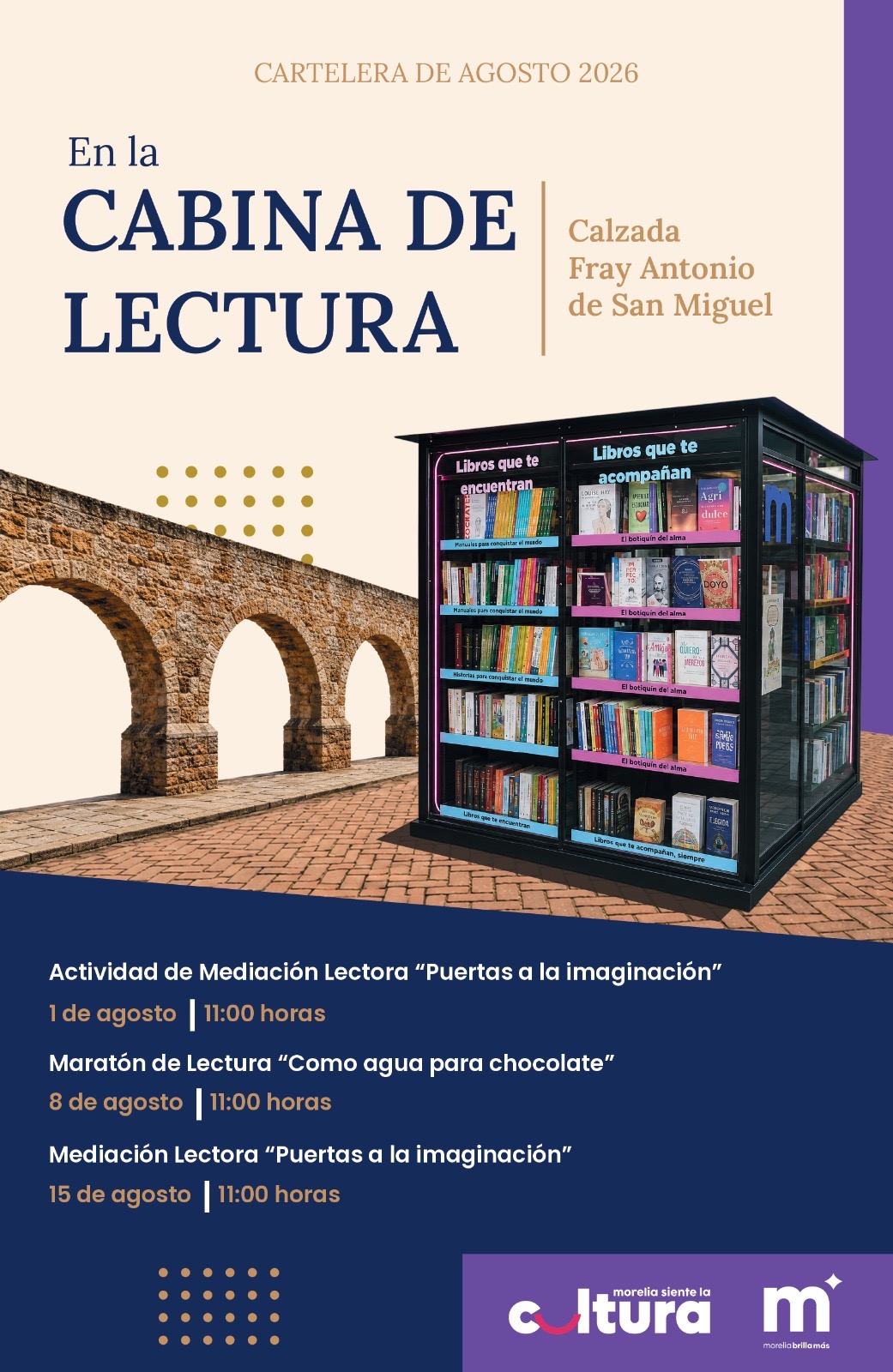Presenta SeCultura actividades de agosto en cabinas de lectura