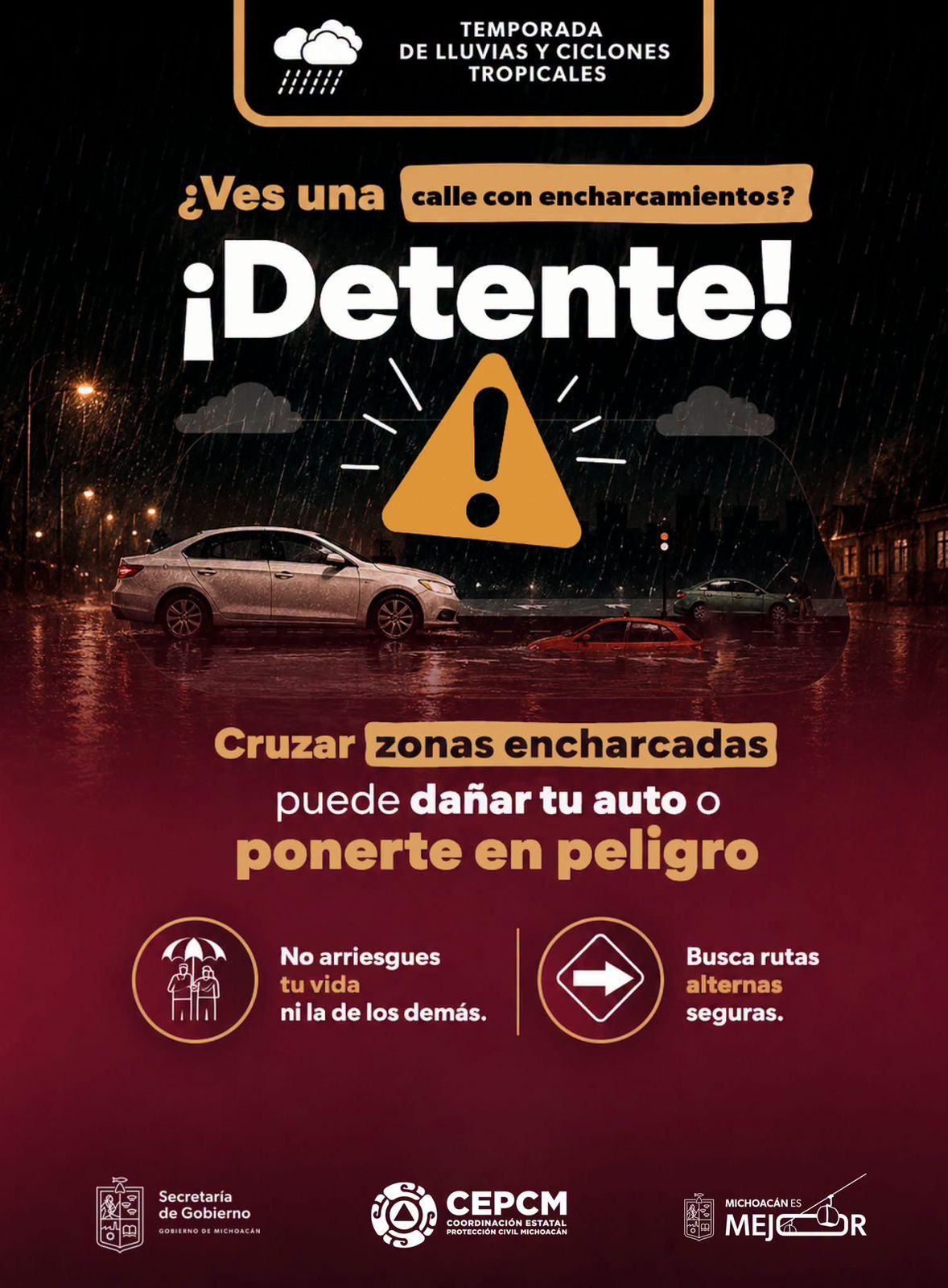 Segob llama a reforzar medidas de prevención ante lluvias