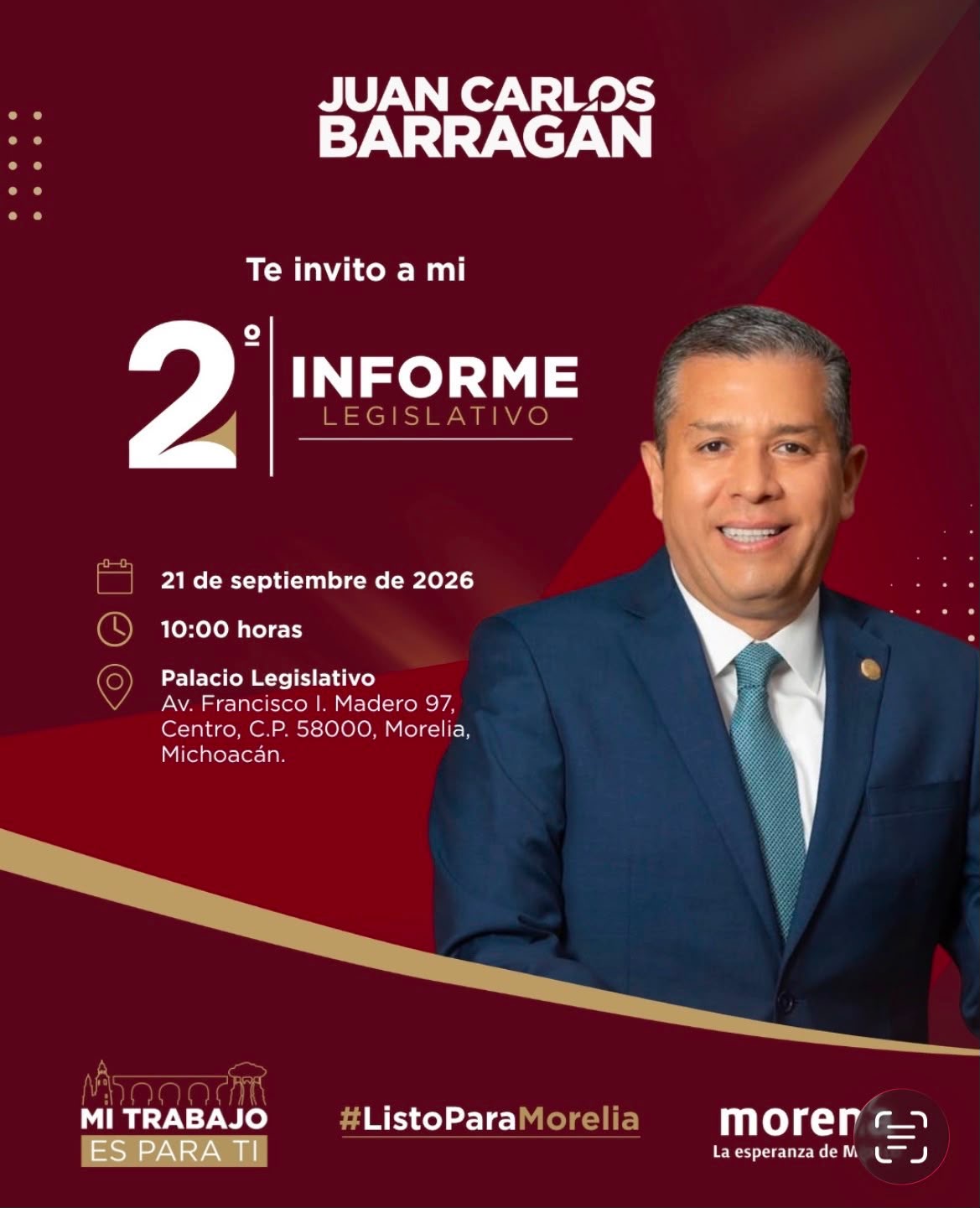 Barragán el diputado más productivo del país, presentará este lunes su Segundo Informe Legislativo