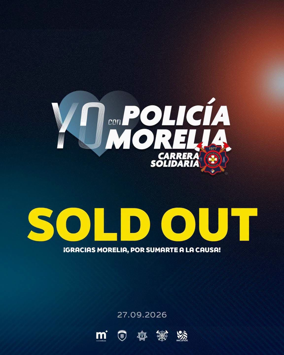 Agotados los folios para la carrera atlética “Yo con Policía Morelia”