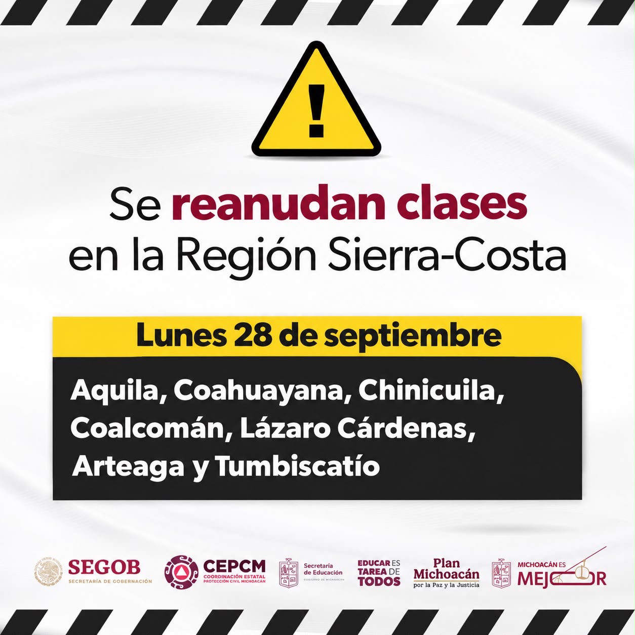 Este lunes se reanudan clases en la región Sierra-Costa de Michoacán: SEE